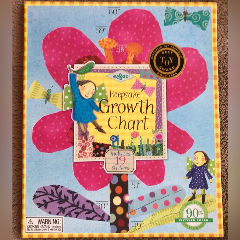 eeBoo Keepsake Growth Chart